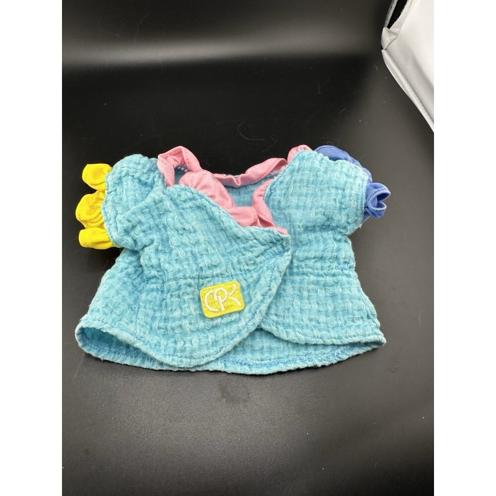 Cabbage Patch Kids Vtg Bath‎ Swim Baby Doll Cover Up Splashin’ Top Blue Textured